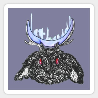 Jackalope Moon Magnet